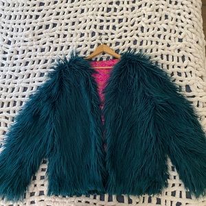 Festival custom faux fur jacket
